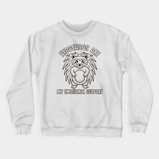 Emotional Support Hedgehog (Lineal) Crewneck Sweatshirt